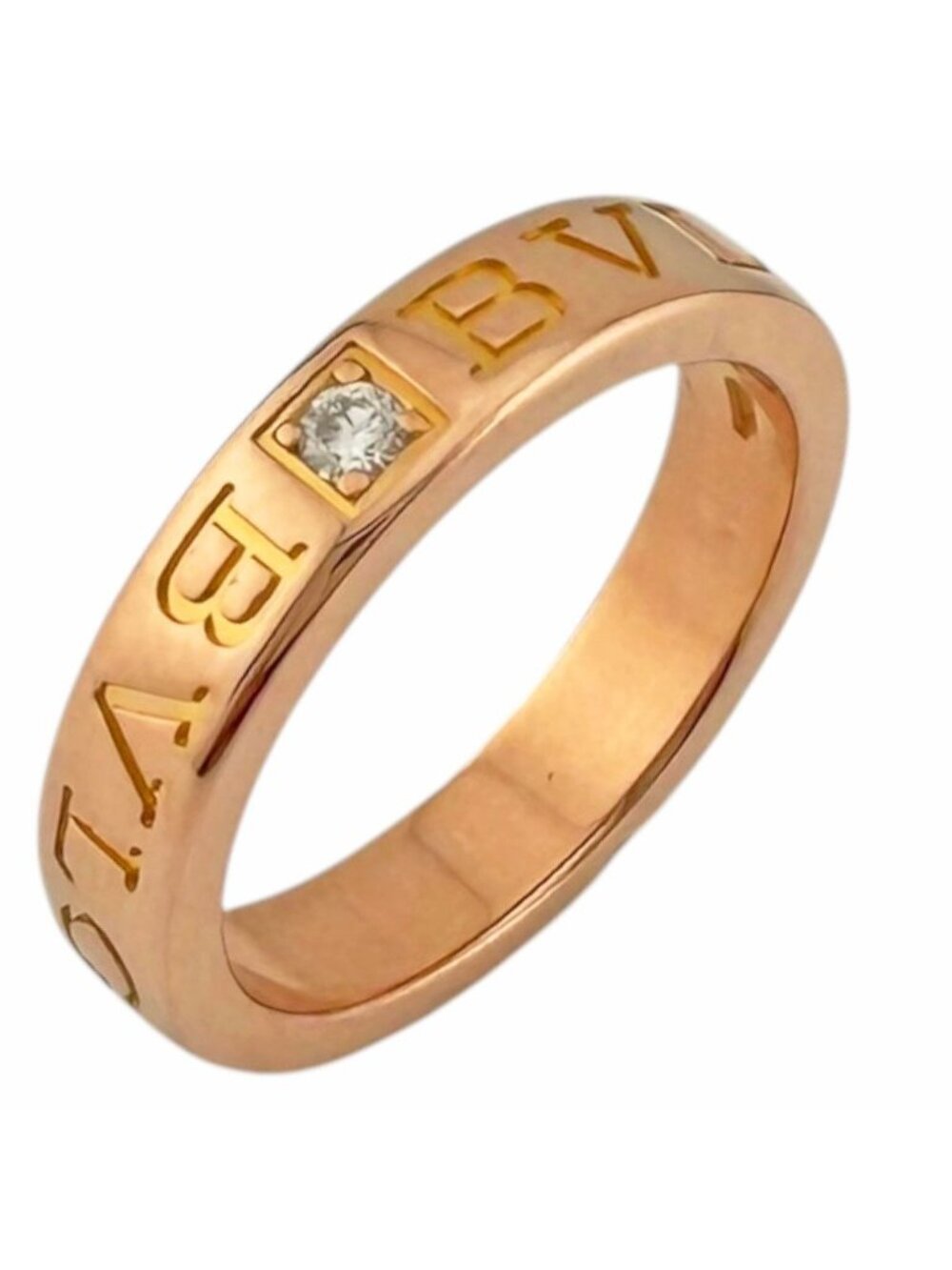 Bvlgari Ring 18k Pink Gold Diamond